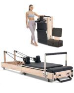 VEVOR Pilates Reformer, Reformer Pilates Machine with Cadillac Trapeze Table or Tower & Mat, Pilates Equipment for Home