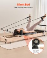 VEVOR Pilates Reformer, Reformer Pilates Machine with Cadillac Trapeze Table or Tower & Mat, Pilates Equipment for Home