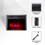 Chimenea Eléctrica de 32 Pulgadas con Control Remoto Canary Products T000009738LG | Efecto de Llama LED e Inserto con Co