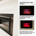 Chimenea Eléctrica de 32 Pulgadas con Control Remoto Canary Products T000009738LG | Efecto de Llama LED e Inserto con Co