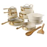 Batería de cocina juego de ollas y sartenes bloomhouse Gibson 144694.15 de 15 piezas aluminio antiadherente cerámico lib