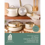 Batería de cocina juego de ollas y sartenes bloomhouse Gibson 144694.15 de 15 piezas aluminio antiadherente cerámico lib