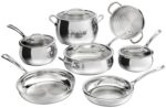 Batería de cocina Cuisinart PCT-12 acero inoxidable triple capa PureClad 12 piezas