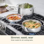 Batería de cocina Cuisinart PCT-12 acero inoxidable triple capa PureClad 12 piezas