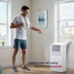 Aire acondicionado portátil LG LP0825WFR 8000 BTU DOE 11000 BTU ASHRAE enfría 33 m2 control remoto pantalla LCD filtro l