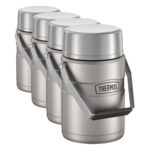 Tarro de alimentos aislado al vacío Thermos Stainless King SK3030MSTRI4 acero inoxidable mate 47 oz paquete de 4 con rec