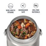 Tarro de alimentos aislado al vacío Thermos Stainless King SK3030MSTRI4 acero inoxidable mate 47 oz paquete de 4 con rec