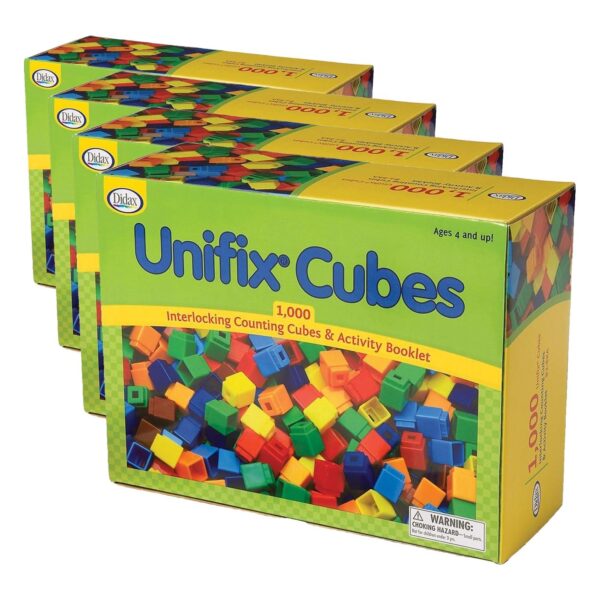 Didax Unifix Cubes, juego de 1000 unidades (paquete de 4)