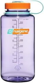 Nalgene Botella de agua Tritan de 32 onzas, sin BPA, boca ancha, para entrenamientos y viajes, amatista, paquete de 6