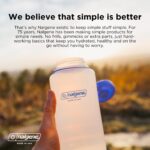 Nalgene Botella de agua Tritan de 32 onzas, sin BPA, boca ancha, para entrenamientos y viajes, amatista, paquete de 6