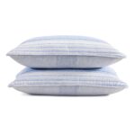 Juego de edredón rayas azules Tommy Hilfiger Revman International A0001739 tamaño King algodón texturizado peso medio ce