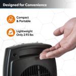 Calentador de Cerámica Lasko CD09250 para Mesa y Escritorio con Termostato, 1500 W, 9 Pulg