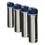 Contigo Cortland Chill 2.0, acero inoxidable con tapa AUTOSEAL | 24 oz | Paquete de 4