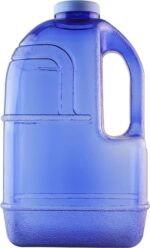 Botella de agua cuadrada New Wave Enviro 1galsqr 1 galón libre de BPA color azul paquete de 12 piezas con tapa de rosca