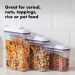 Dispensador de cereales OXO International Ltd. 11114100 Good Grips POP 4.5 cuartos de galón blanco hermético paquete de
