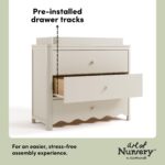 Storkcraft Casablanca - Cómoda de 3 cajones con cambiador extraíble (avena helada) – Cómoda de madera con certificación