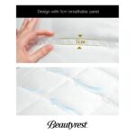 Edredón de plumón de ganso Beautyrest Blue Ridge Home Fashions BR003016 tamaño King 106 x 90 pulgadas algodón 100% blanc