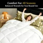 Edredón de plumón de ganso Beautyrest Blue Ridge Home Fashions BR003016 tamaño King 106 x 90 pulgadas algodón 100% blanc
