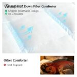 Edredón de plumón de ganso Beautyrest Blue Ridge Home Fashions BR003016 tamaño King 106 x 90 pulgadas algodón 100% blanc