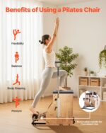 VEVOR Pilates Reformer Foldable, Suitable for Intermediate and Beginners Users, Pilates Equipment for Home Gym Studio Us