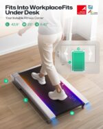 Caminadora bajo escritorio UREVO CyberPad URTM039 motor sin escobillas 2.5HP inclinación automática 14% silenciosa menos