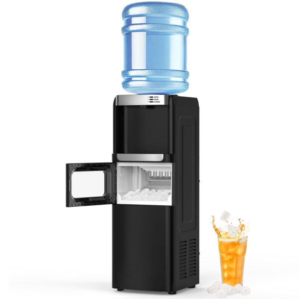 Dispensador de agua con máquina de hielo Electactic HZB-15YLR enfriador de agua caliente y fría carga superior para garr