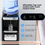 Dispensador de agua con máquina de hielo Electactic HZB-15YLR enfriador de agua caliente y fría carga superior para garr