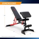 Marcy Banco de Pesas Ajustable para Gimnasio en Casa, Banco de Entrenamiento Resistente con Respaldo de 7 Posiciones, In