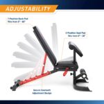 Marcy Banco de Pesas Ajustable para Gimnasio en Casa, Banco de Entrenamiento Resistente con Respaldo de 7 Posiciones, In