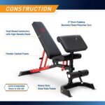 Marcy Banco de Pesas Ajustable para Gimnasio en Casa, Banco de Entrenamiento Resistente con Respaldo de 7 Posiciones, In