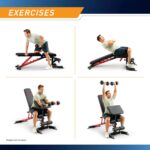 Marcy Banco de Pesas Ajustable para Gimnasio en Casa, Banco de Entrenamiento Resistente con Respaldo de 7 Posiciones, In