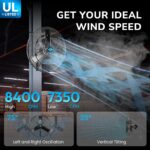 Ventilador de Pared Oscilante Tornado HI-KIT-30MOWF20IN-WR 30 Pulgadas con Kit de Nebulización IPX4 Motor TEAO 2 Velocid
