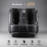 Brookstone - Masajeador de pies y pantorrillas con calor, masajeador de pies de tejido profundo para soporte de circulac