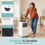 Aire acondicionado portatil SereneLife SLPAC81 8000 BTU con deshumidificador ventilador y temporizador 24 horas cobertur