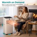 Aire acondicionado portátil calefactor y deshumidificador SereneLife SLPACHTW105W 10000 BTU WiFi cobertura 450 pies cuad