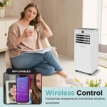 Aire acondicionado portátil calefactor y deshumidificador SereneLife SLPACHTW105W 10000 BTU WiFi cobertura 450 pies cuad