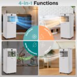 Aire acondicionado portátil y calentador SereneLife SLPACHT102 10000 BTU deshumidificador ventilador 450 pies cuadrados