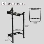 Fitvids Power Rack Squat Stand, 1000 Pound Capacity 3“ x 3” for Home & Garage Gym with J-Hooks, Multiple Styles