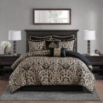 Juego de edredon Madison Park Odette E&E Co JLA Home MP10-8726 King 104x92 pulgadas medallón de damasco jacquard sobrere