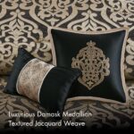 Juego de edredon Madison Park Odette E&E Co JLA Home MP10-8726 King 104x92 pulgadas medallón de damasco jacquard sobrere