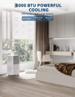 Aire acondicionado portatil 4 en 1 GarveeTech BS-8K-WT-iS1x 8000 BTU para cuartos hasta 33 m2 con refrigeracion ventilad