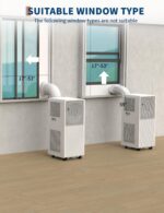 Aire acondicionado portatil 4 en 1 GarveeTech BS-8K-WT-iS1x 8000 BTU para cuartos hasta 33 m2 con refrigeracion ventilad