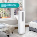 Aire acondicionado portátil inversor Hisense AHTP0825UW1W 8000 BTU calor y frío manguera doble deshumidificador operació