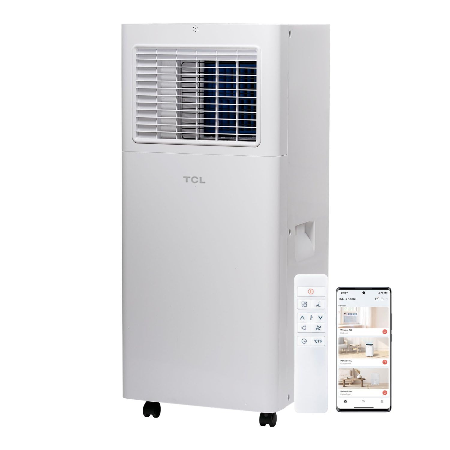 Version 1.0.0 Aire acondicionado portátil inteligente TCL H6P44W 6000 BTU deshumidificador ventilador para espacios hasta 23 m2 contro