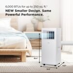 Aire acondicionado portátil inteligente TCL H6P44W 6000 BTU deshumidificador ventilador para espacios hasta 23 m2 contro