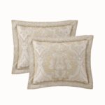 Juego de edredón Santina Gold J. Queen New York 3010030KCS King dorado 4 piezas ropa de cama