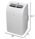 Aire acondicionado portátil inteligente LG LP1025WSSM 10200 BTU DOE 14000 BTU ASHRAE enfría hasta 41.8 m2 con control po