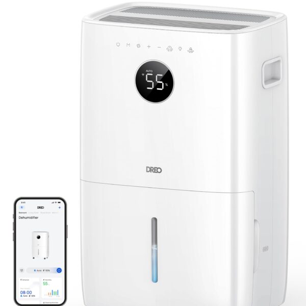 Deshumidificador Dreo DR-HDH001S 110 Pintas 3 Modos 418 m² Tanque 7.6 L