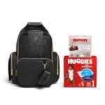 Paquete de bolsa de pañales Huggies + pañales para bebé Little Snugglers + toallitas para bebé Skin Essentials