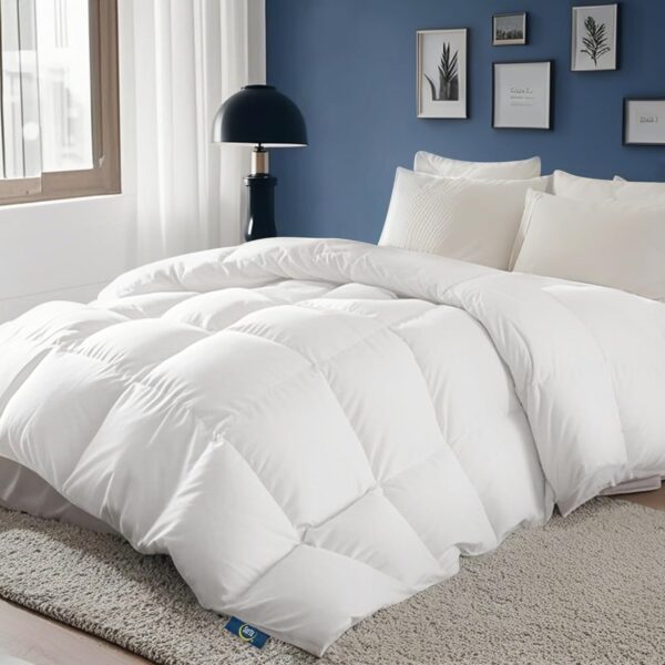 Edredón de plumón alternativo Serta Blue Ridge Home Fashion SE005361 100% algodón 600 poder de relleno talla individual